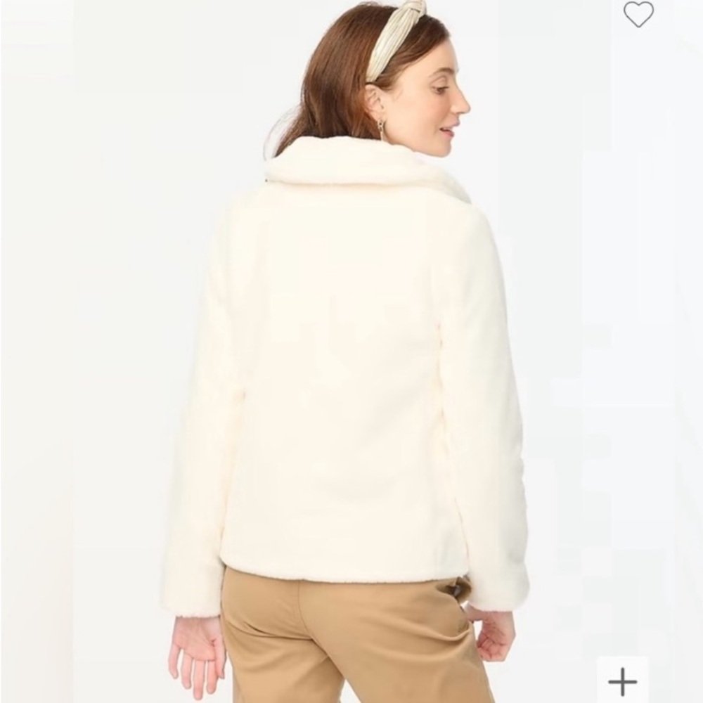 J. Crew Factory Faux Fur Coat Size 6 - Picture 7 of 16
